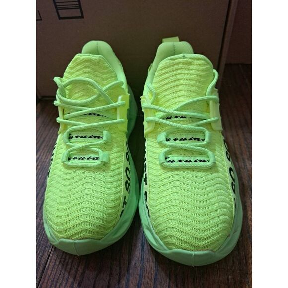 New W Size 6 M Size 4.5 Furuian Safety Green Yellow Steel Toe Shoes PPE Safety - Picture 11 of 12